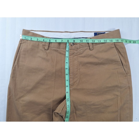 Polo Ralph Lauren Mens 32x32 Stretch Classic Fit Chino Pants Khaki Tan Cotton - Picture 3 of 7